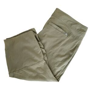 Prana Outdoor Activewear Cropped Capri Pants Olive Green | Women's 12